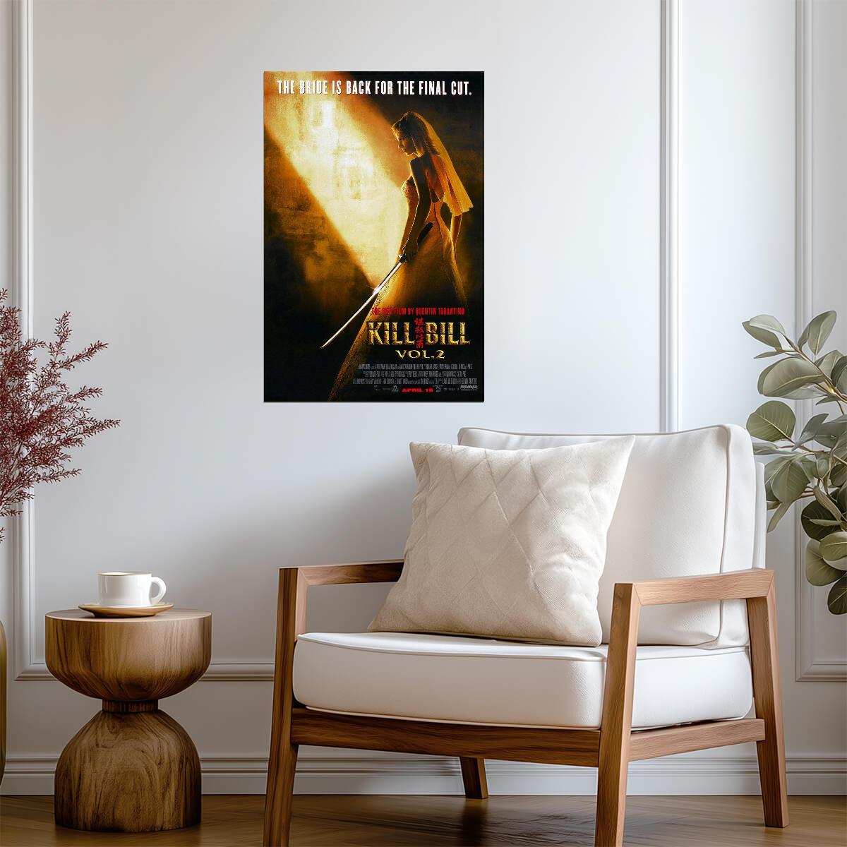 Kill Bill: Vol. 2 | Uma Thurman as The Bride | Quentin Tarantino Film Poster - Movies & TV Poster