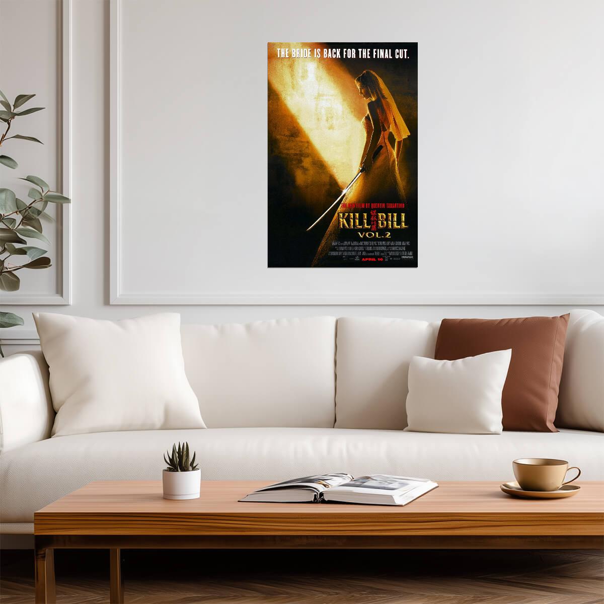 Kill Bill: Vol. 2 | Uma Thurman as The Bride | Quentin Tarantino Film Poster - Movies & TV Poster