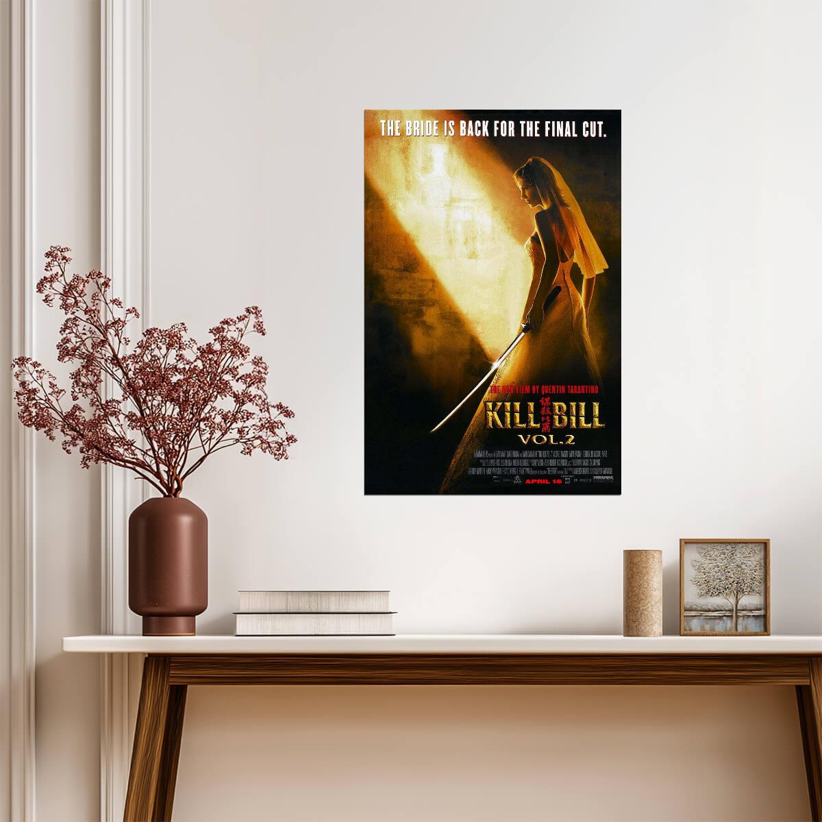 Kill Bill: Vol. 2 | Uma Thurman as The Bride | Quentin Tarantino Film Poster - Movies & TV Poster
