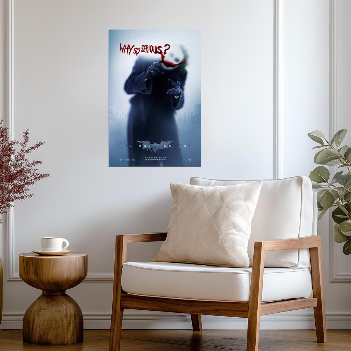 The Dark Knight | Heath Ledger as The Joker "Why So Serious?" | Movie Quote Poster - Movies & TV Poster