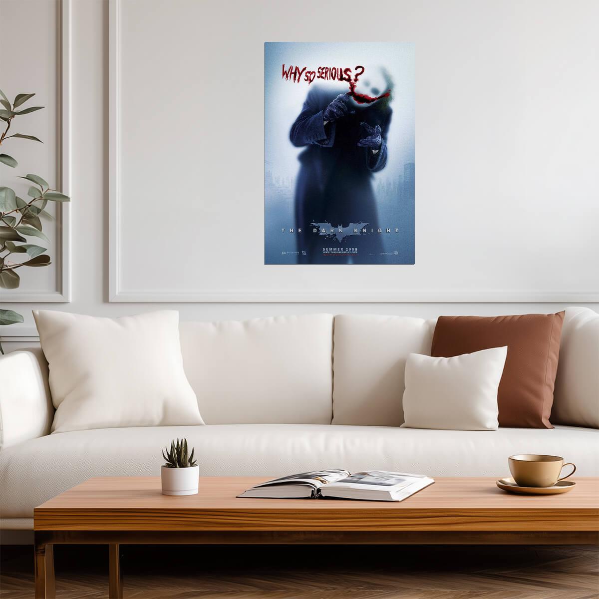 The Dark Knight | Heath Ledger as The Joker "Why So Serious?" | Movie Quote Poster - Movies & TV Poster