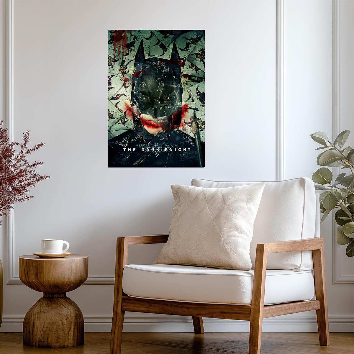 The Dark Knight | Heath Ledger Joker Collage | Abstract Villain Poster - Movies & TV Poster