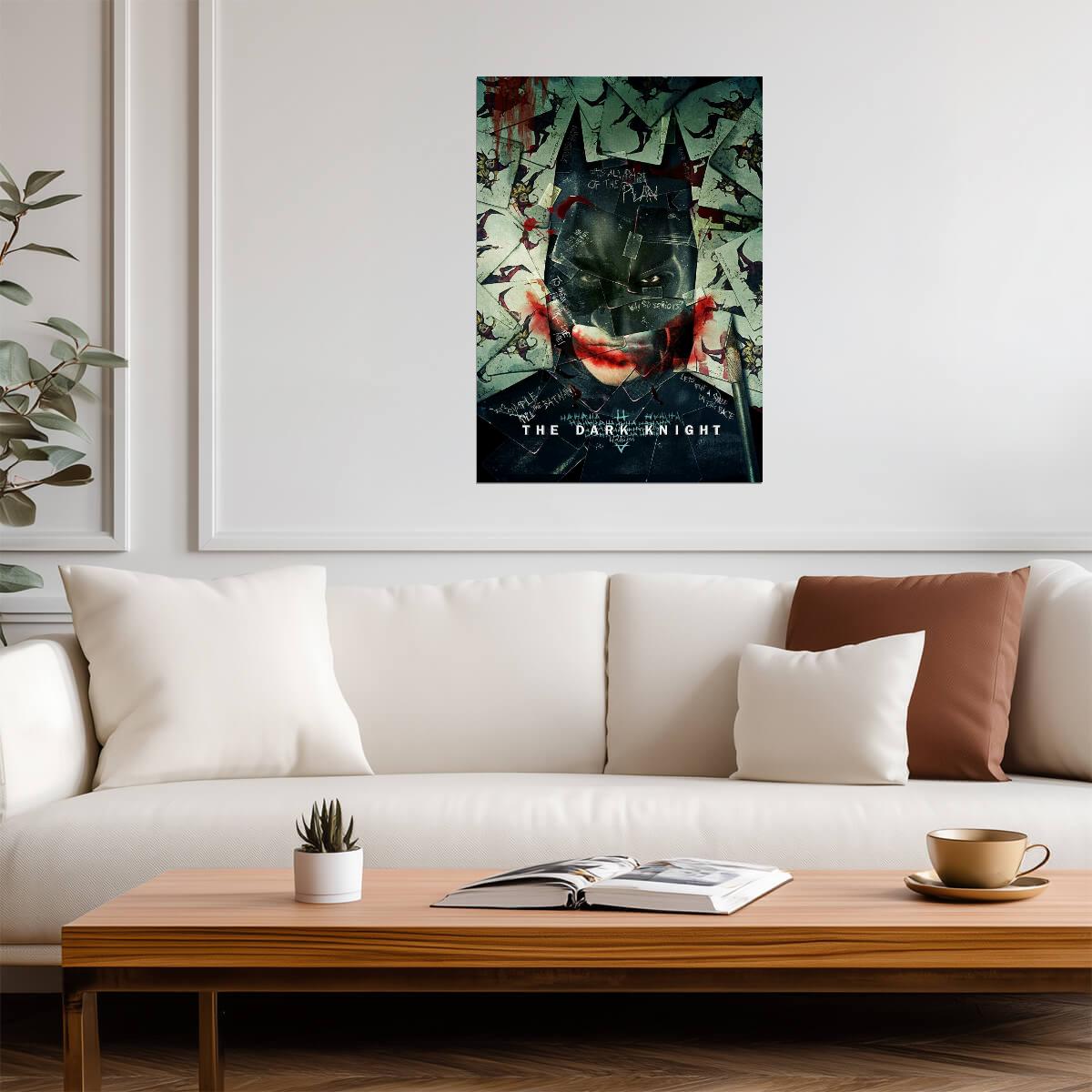 The Dark Knight | Heath Ledger Joker Collage | Abstract Villain Poster - Movies & TV Poster