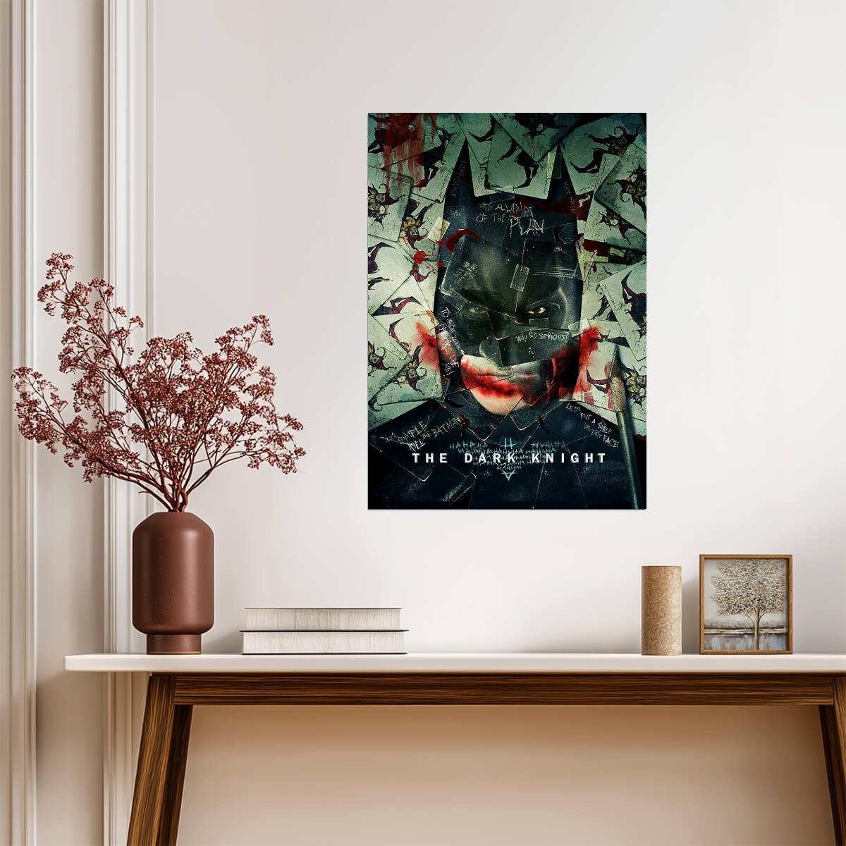 The Dark Knight | Heath Ledger Joker Collage | Abstract Villain Poster - Movies & TV Poster