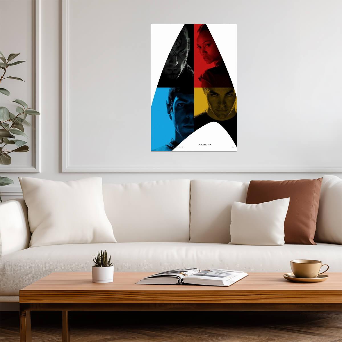 Star Trek 2009 | Kirk Spock Uhura & Nero Stylized Art | J.J. Abrams Film Poster - Movies & TV Poster