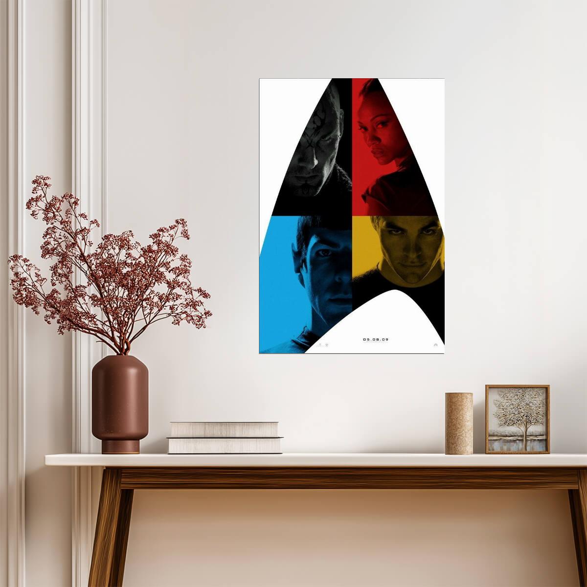 Star Trek 2009 | Kirk Spock Uhura & Nero Stylized Art | J.J. Abrams Film Poster - Movies & TV Poster