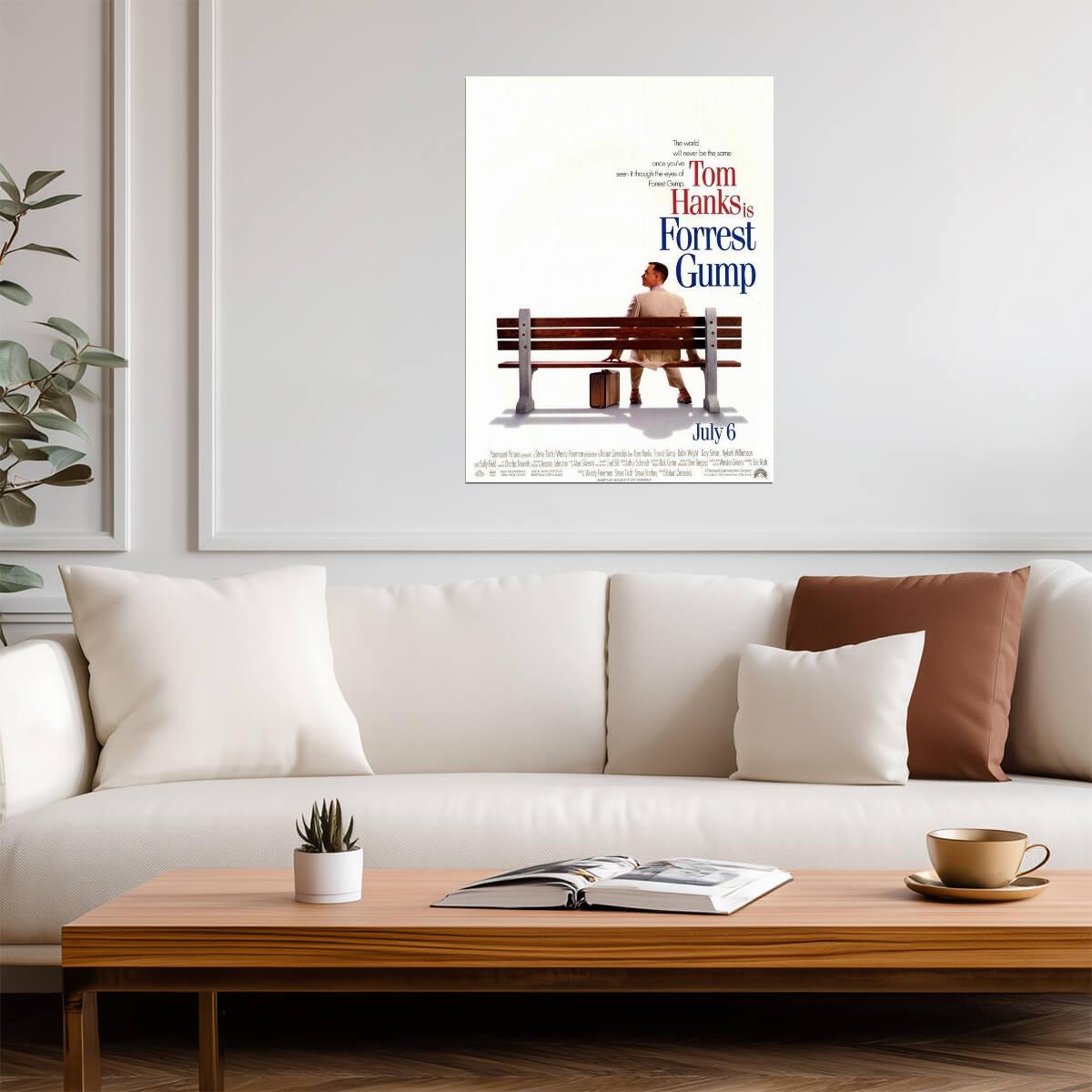 Forrest Gump 1994 | Tom Hanks as Forrest | Classic Movie Poster - Movies & TV Poster