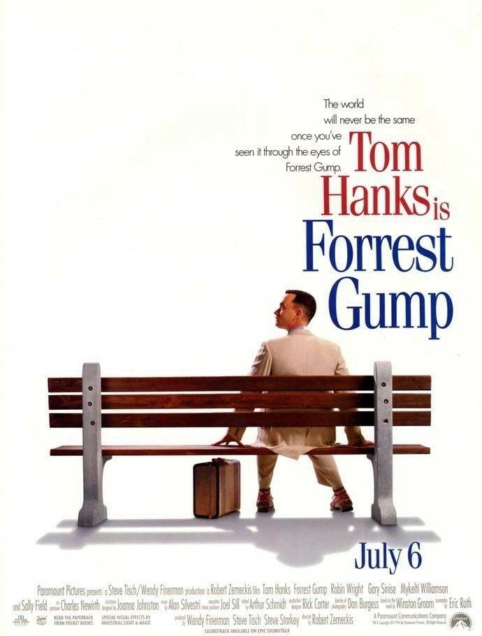Forrest Gump 1994 | Tom Hanks as Forrest | Classic Movie Poster - Movies & TV Poster