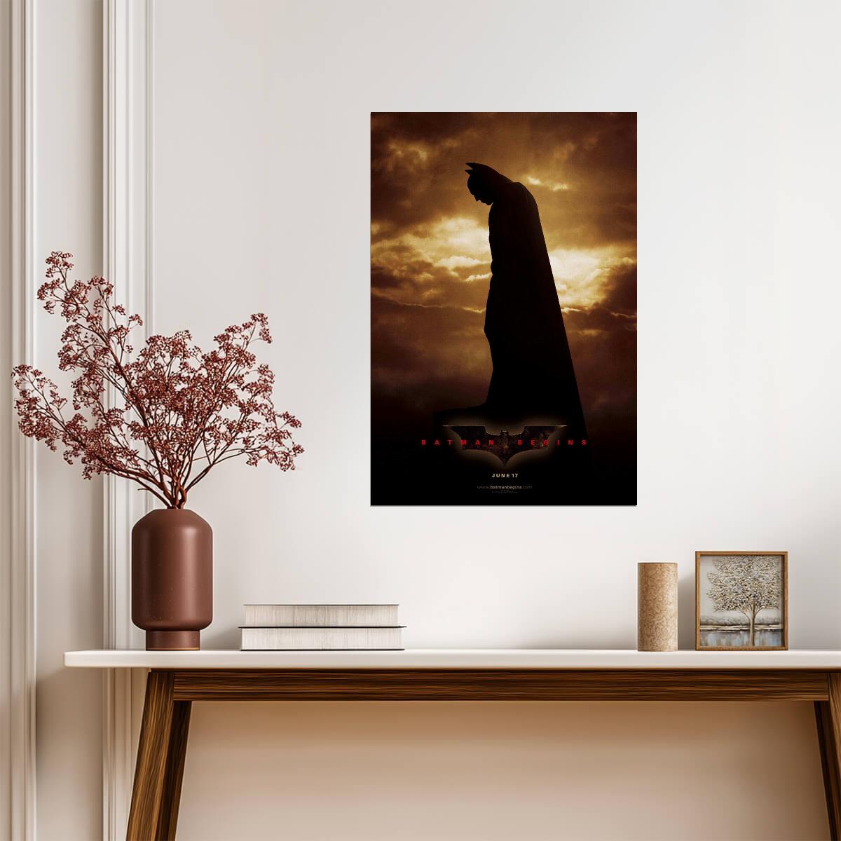 Batman Begins | Christian Bale as Batman | Christopher Nolan Film Poster - Movies & TV Poster