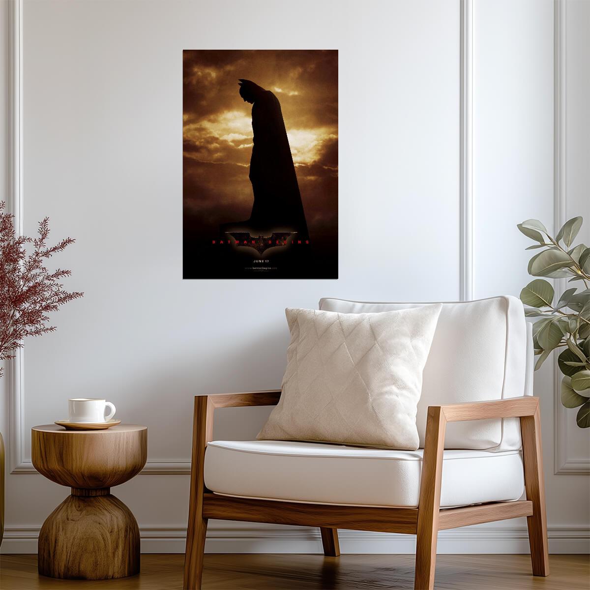 Batman Begins | Christian Bale as Batman | Christopher Nolan Film Poster - Movies & TV Poster