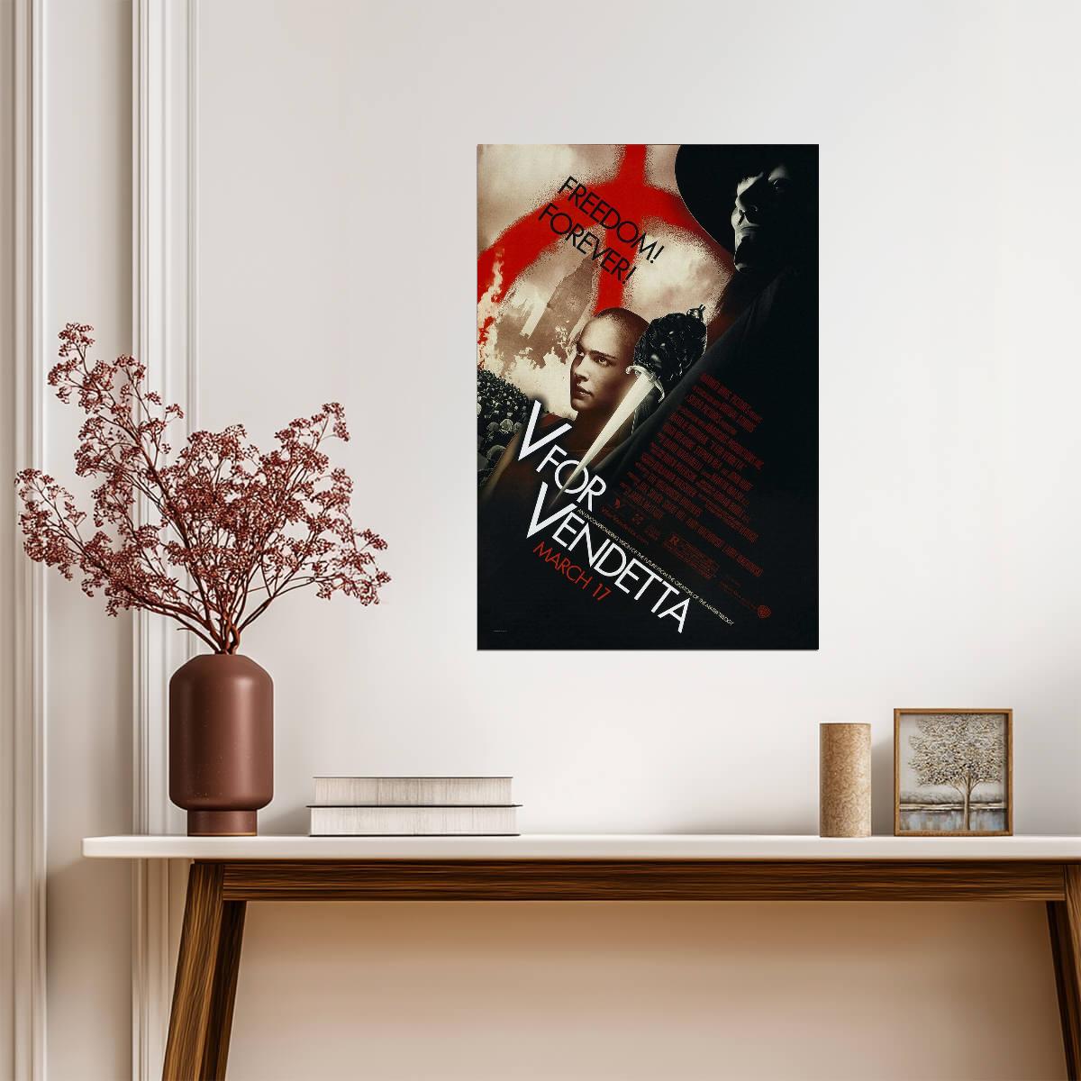 V for Vendetta | Natalie Portman as Evey Hammond | Alan Moore Film Poster - Movies & TV Poster