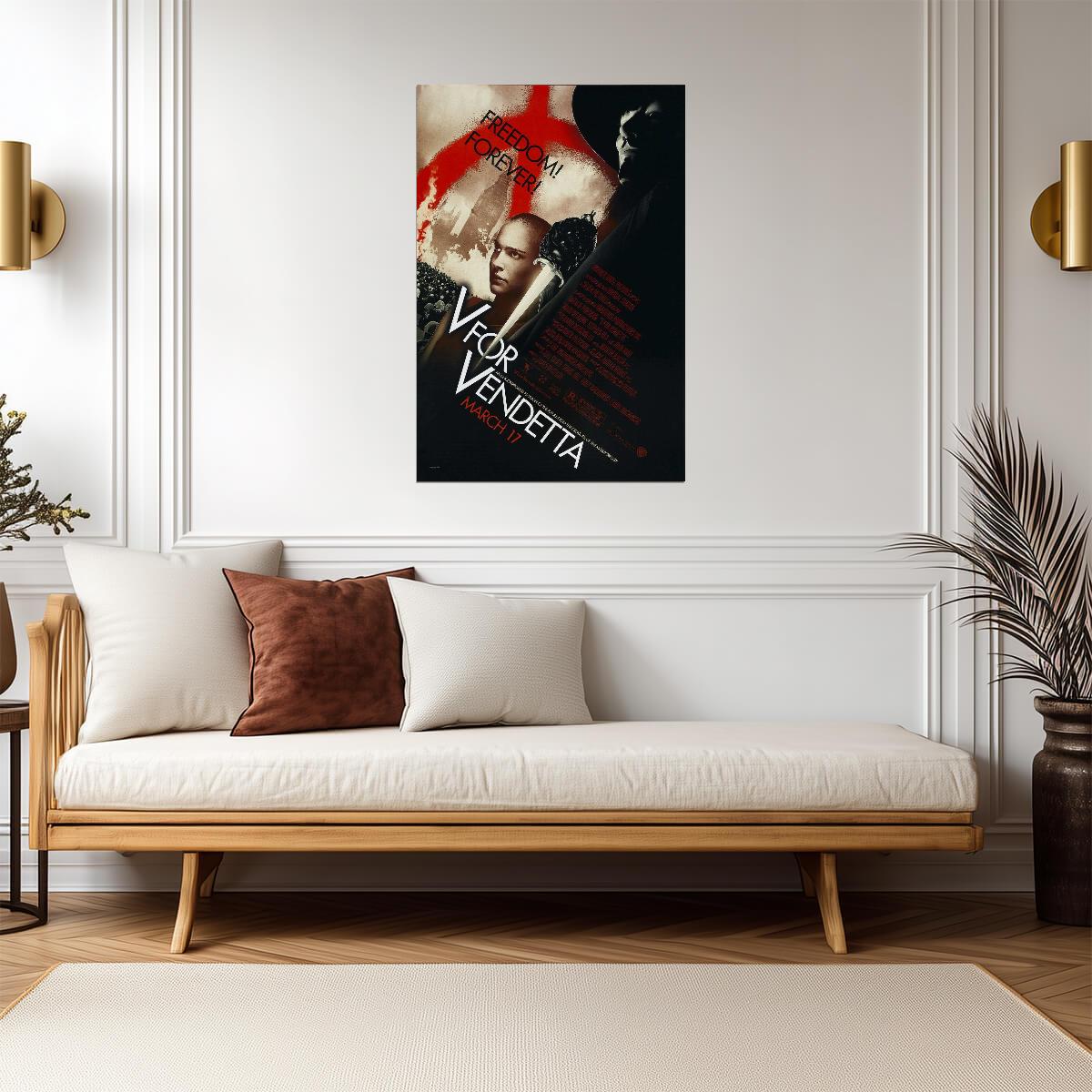 V for Vendetta | Natalie Portman as Evey Hammond | Alan Moore Film Poster - Movies & TV Poster