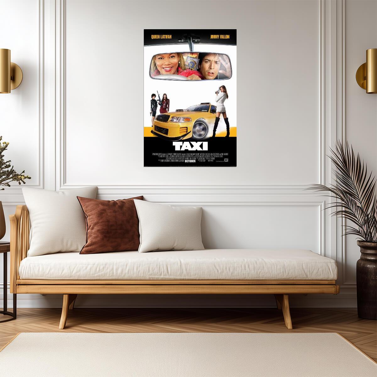 Taxi 2004 | Queen Latifah & Jimmy Fallon | Action Comedy Movie Poster - Movies & TV Poster