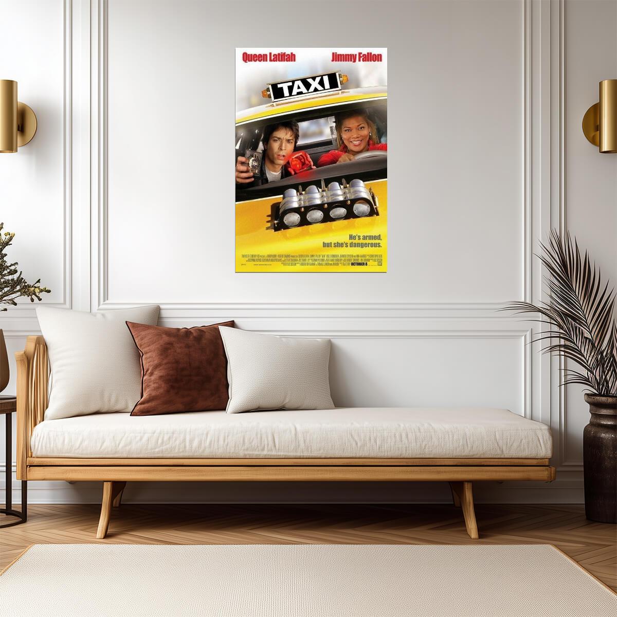 Taxi | Jimmy Fallon & Queen Latifah | Action Comedy Movie Poster - Movies & TV Poster