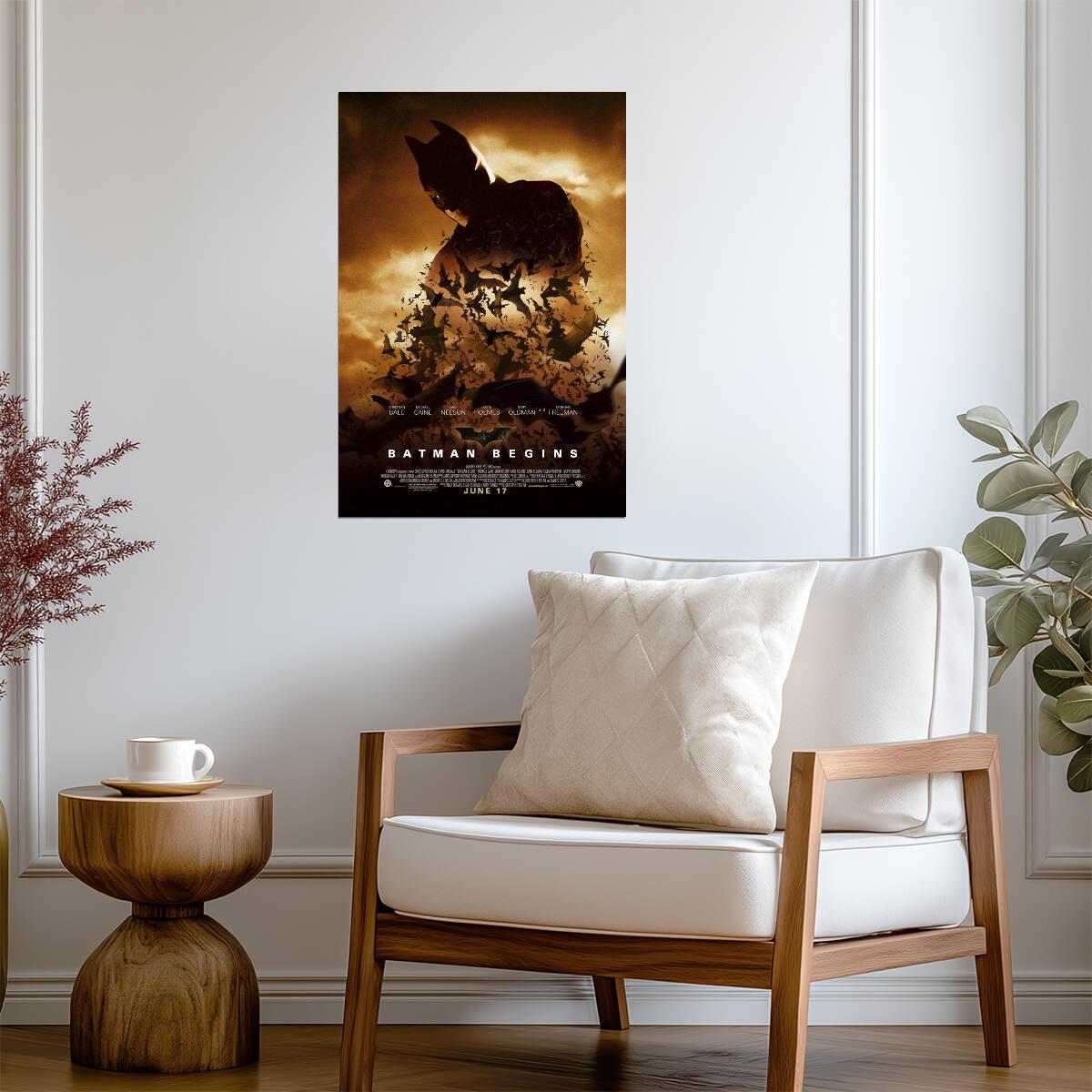 Batman Begins | Christian Bale as The Dark Knight | Action Movie Poster - Movies & TV Poster