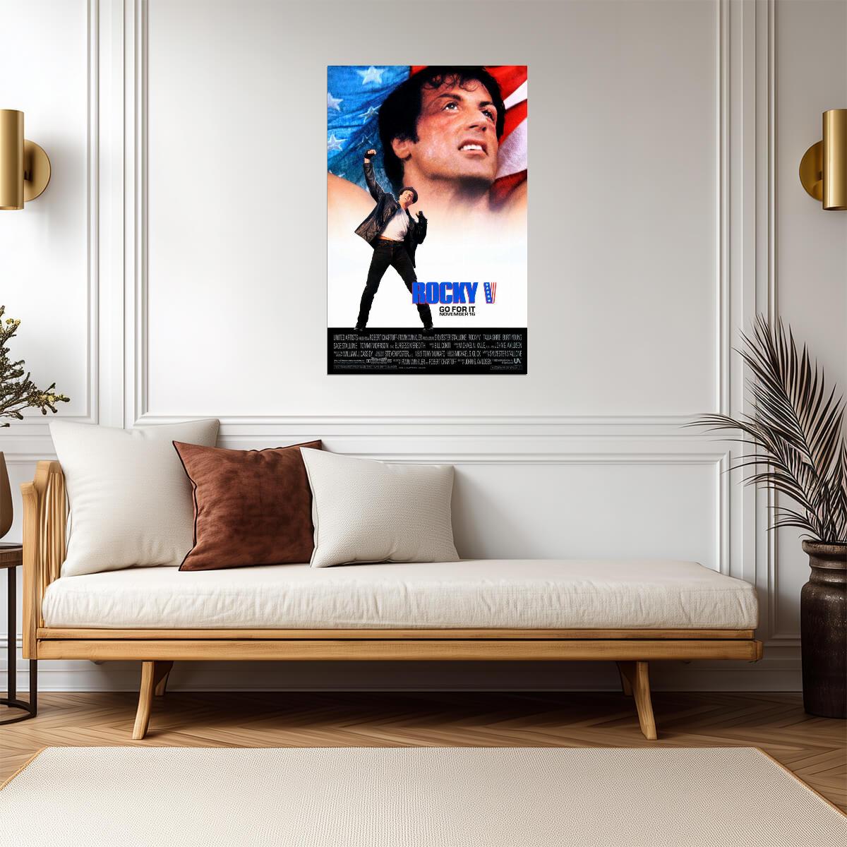 Rocky V 1990 | Sylvester Stallone as Rocky Balboa | Boxing Movie Poster - Movies & TV Poster