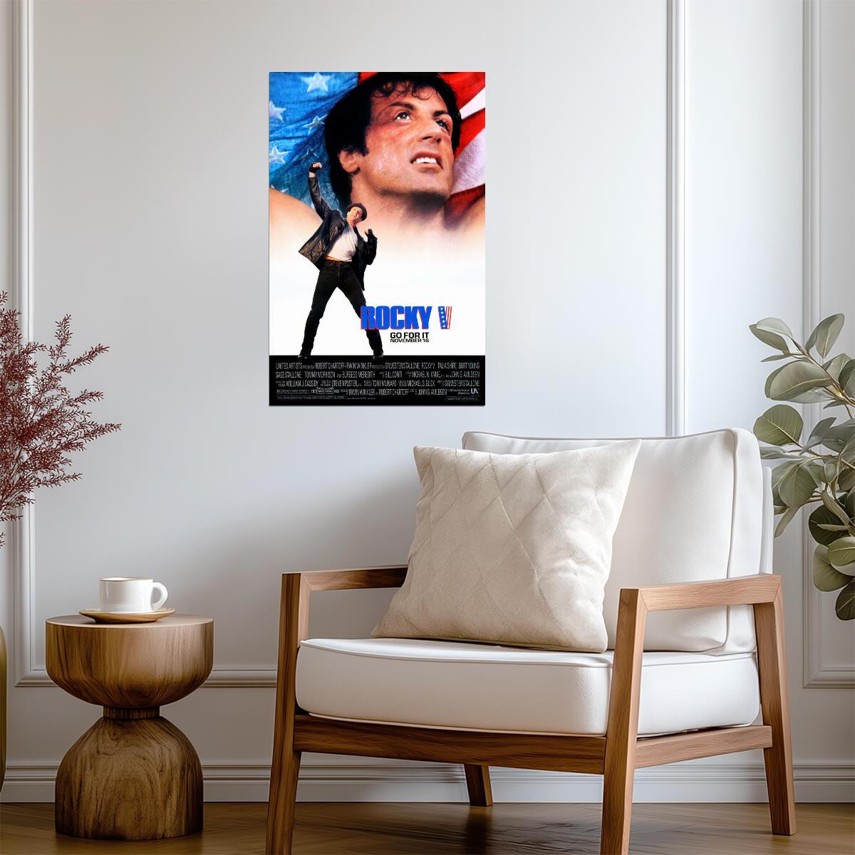 Rocky V 1990 | Sylvester Stallone as Rocky Balboa | Boxing Movie Poster - Movies & TV Poster