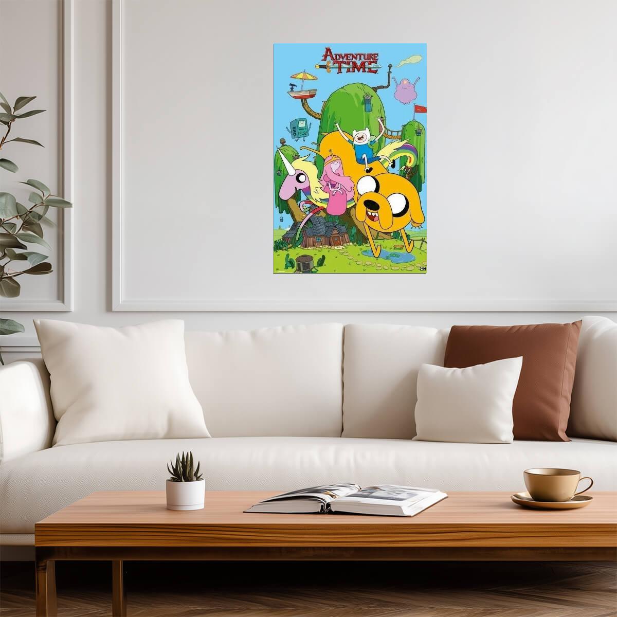 Adventure Time | Finn & Jake in the Tree House | Cartoon Network Poster - Movies & TV Poster