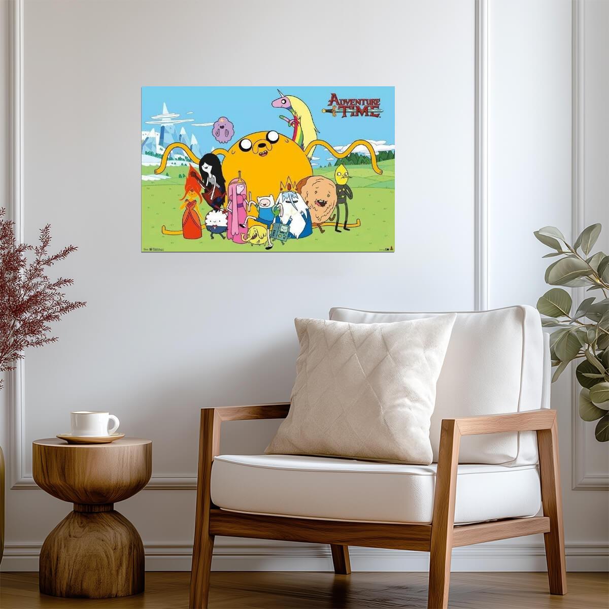 Adventure Time | Finn Jake and the Land of Ooo Crew | Cartoon Network Poster - Movies & TV Poster