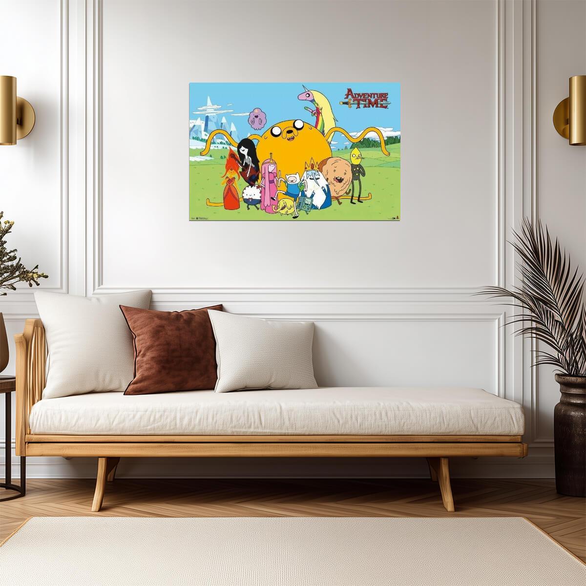 Adventure Time | Finn Jake and the Land of Ooo Crew | Cartoon Network Poster - Movies & TV Poster