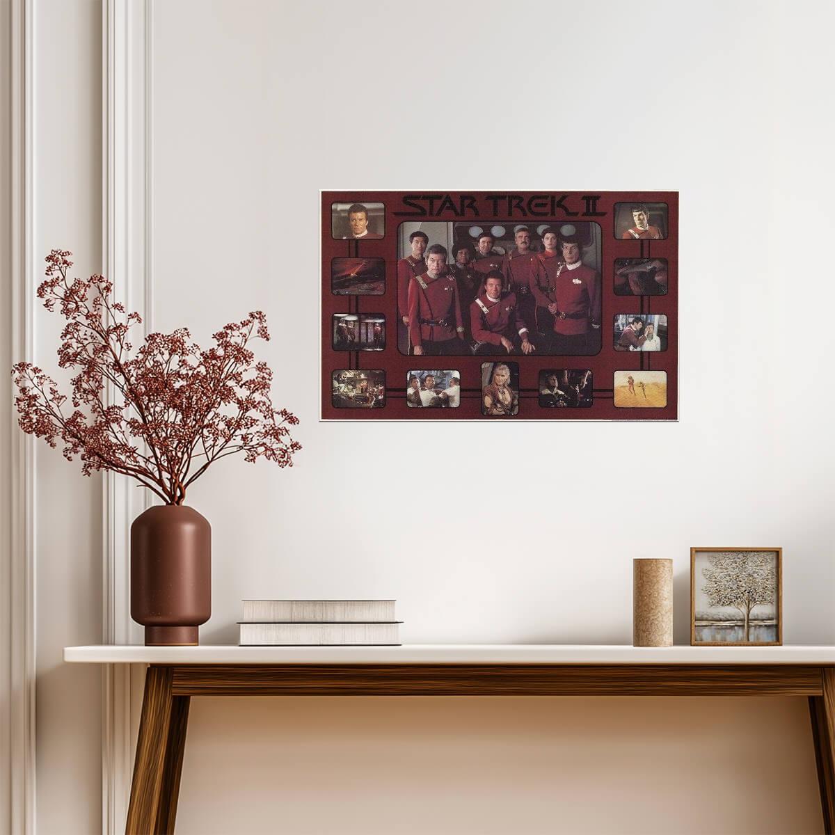 Star Trek II: The Wrath of Khan | Classic Movie Cast Collage | Sci-Fi Film Poster - Movies & TV Poster