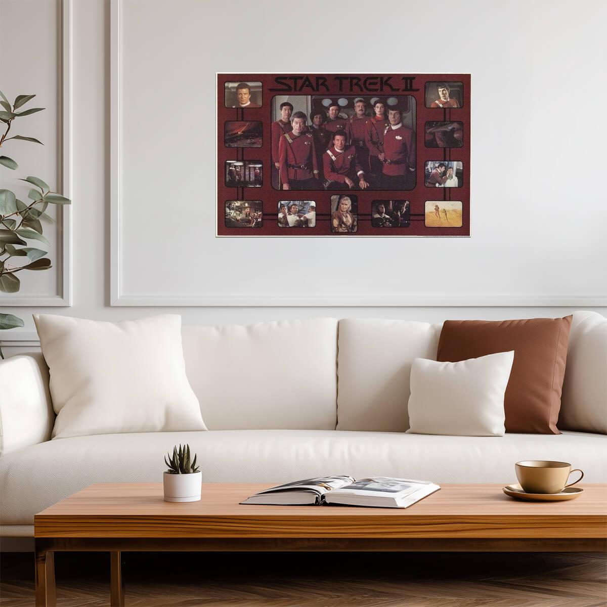 Star Trek II: The Wrath of Khan | Classic Movie Cast Collage | Sci-Fi Film Poster - Movies & TV Poster