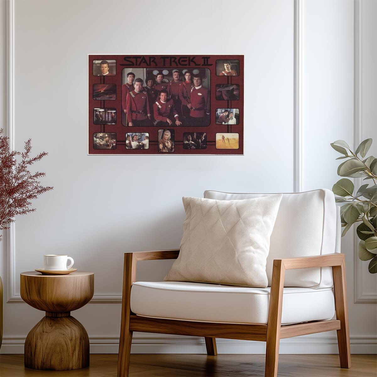 Star Trek II: The Wrath of Khan | Classic Movie Cast Collage | Sci-Fi Film Poster - Movies & TV Poster