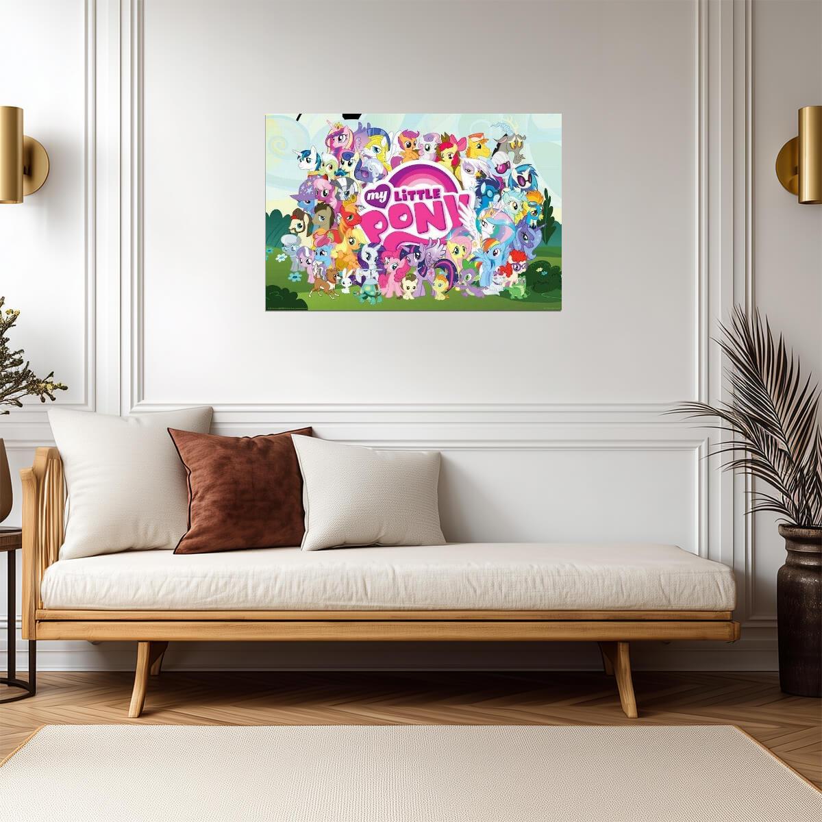 My Little Pony: Friendship Is Magic | Mane Six Group Poster | Kids Cartoon Art - Movies & TV Poster