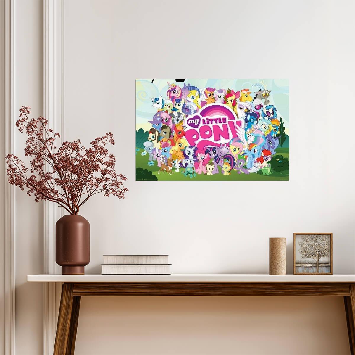 My Little Pony: Friendship Is Magic | Mane Six Group Poster | Kids Cartoon Art - Movies & TV Poster
