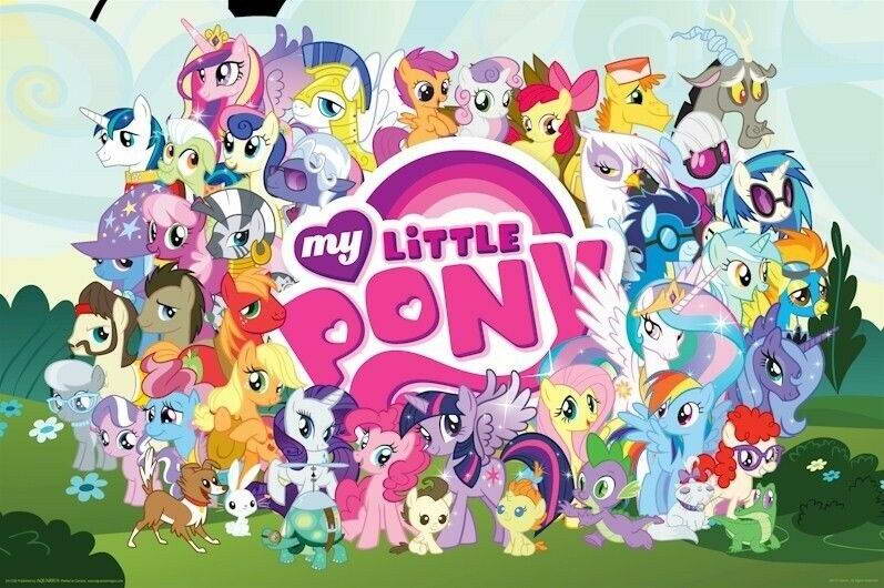 My Little Pony: Friendship Is Magic | Mane Six Group Poster | Kids Cartoon Art - Movies & TV Poster