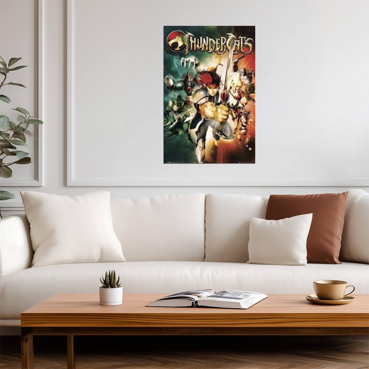 Thundercats | Lion-O & Tygra in Action | 80s Cartoon Poster - Movies & TV Poster