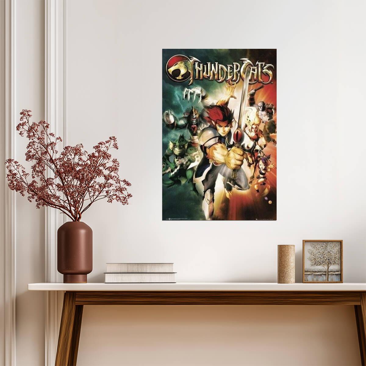 Thundercats | Lion-O & Tygra in Action | 80s Cartoon Poster - Movies & TV Poster