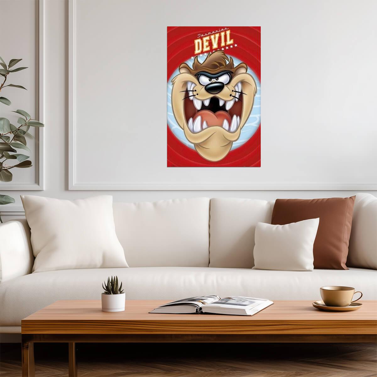 Looney Tunes | Taz the Tasmanian Devil | Classic Cartoon Poster - Movies & TV Poster