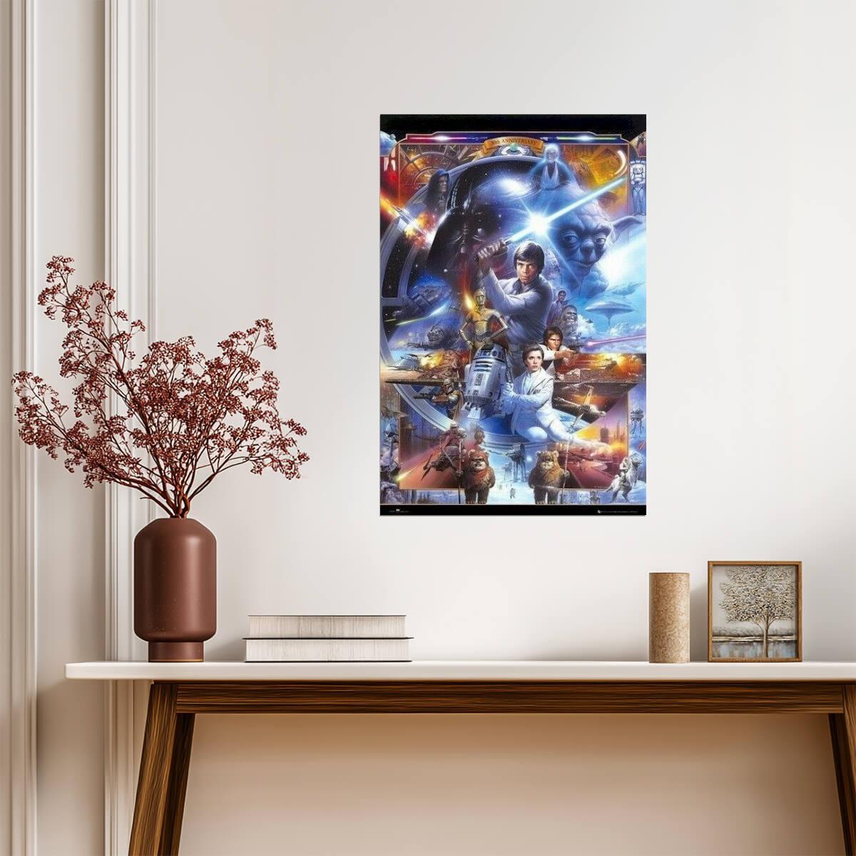 Star Wars 30th Anniversary | Art by Tsuneo Sanda | Sci-Fi Movie Poster - Movies & TV Poster