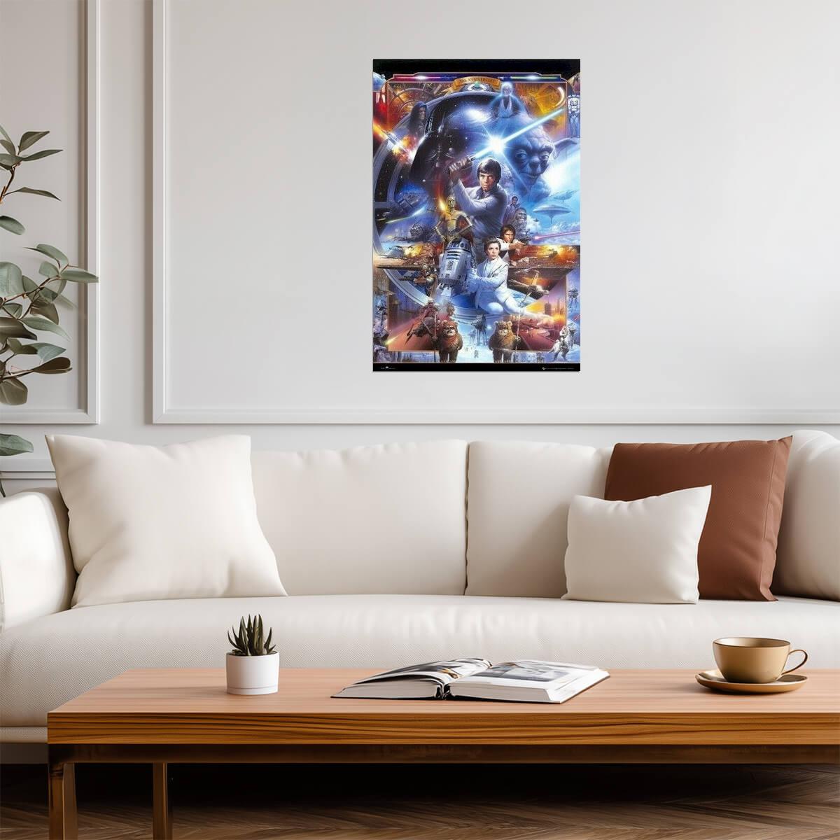 Star Wars 30th Anniversary | Art by Tsuneo Sanda | Sci-Fi Movie Poster - Movies & TV Poster