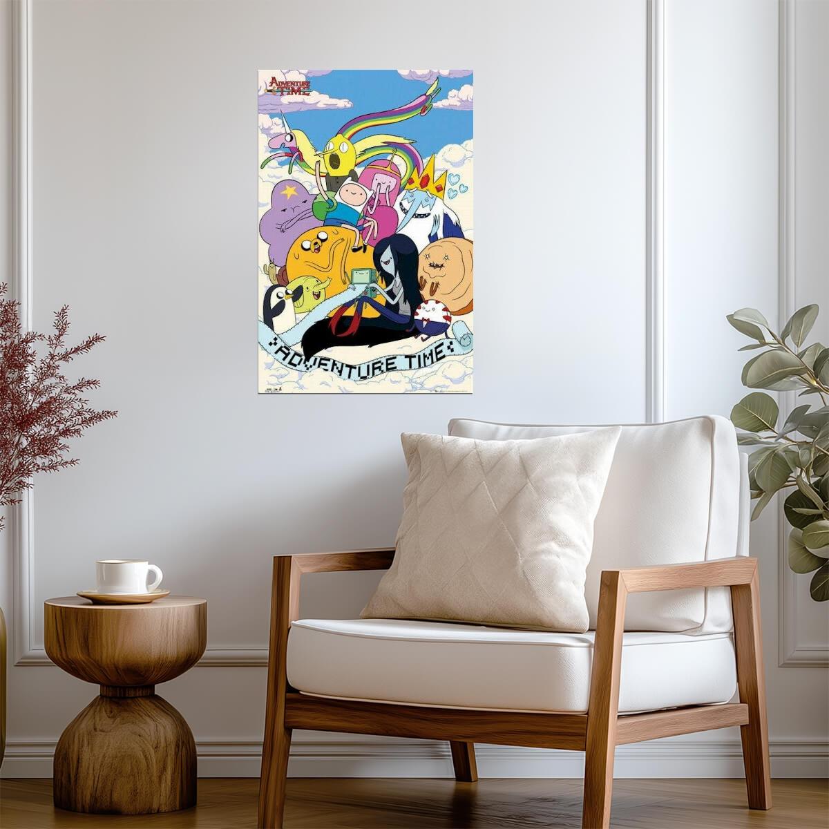 Adventure Time | Finn Jake & Friends Group Poster | Cartoon Network Wall Art - Movies & TV Poster