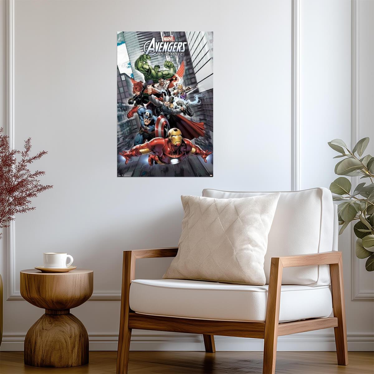 Avengers Assemble | Comics Superhero Team | Action Cartoon Poster - Movies & TV Poster