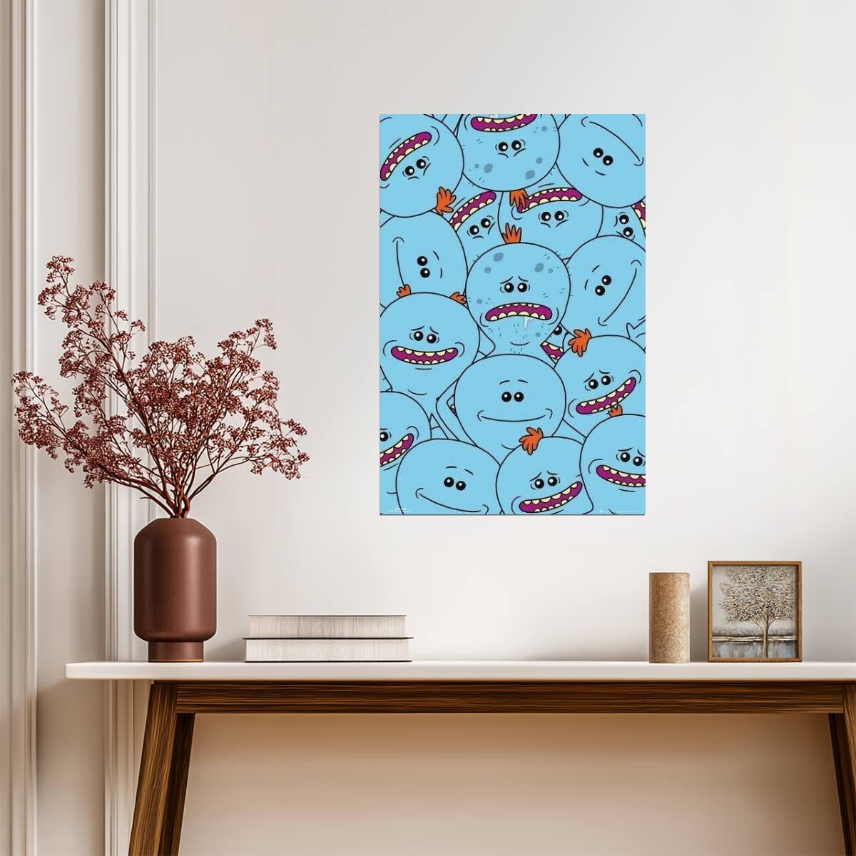 Rick and Morty | The Many Faces of Mr. Meeseeks | Adult Swim Cartoon Poster - Movies & TV Poster