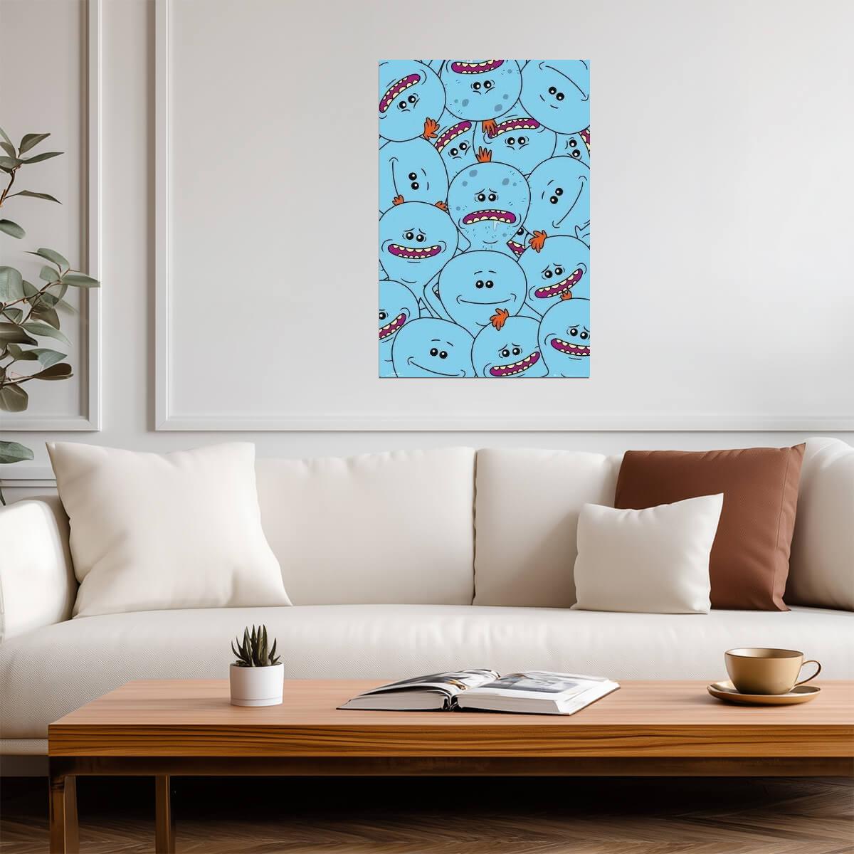 Rick and Morty | The Many Faces of Mr. Meeseeks | Adult Swim Cartoon Poster - Movies & TV Poster