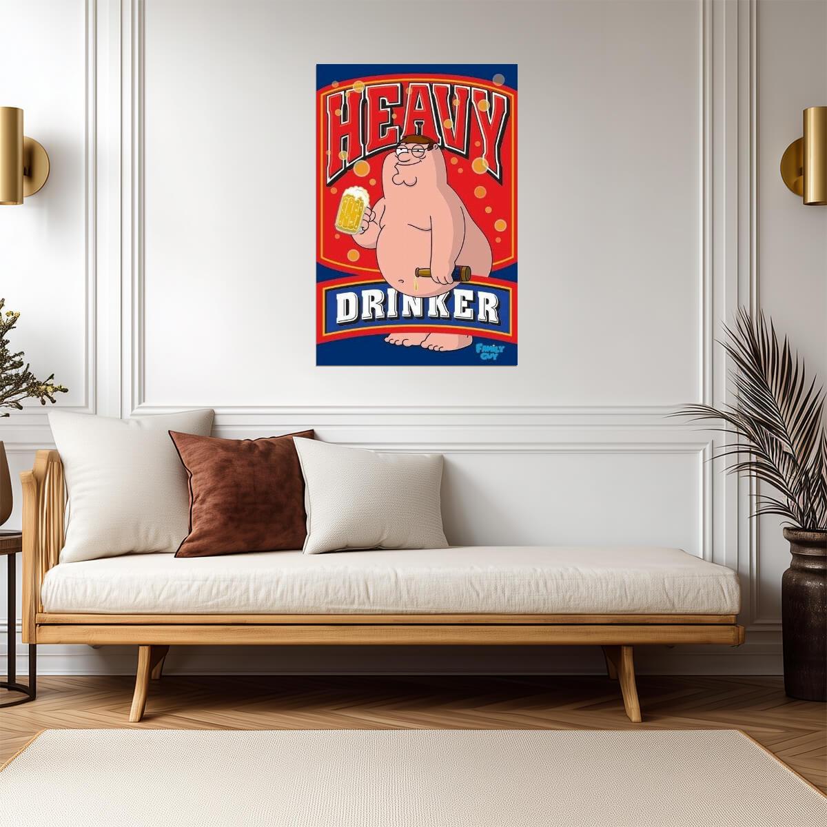 Family Guy | Peter Griffin Heavy Drinker | Seth MacFarlane Cartoon Poster - Movies & TV Poster