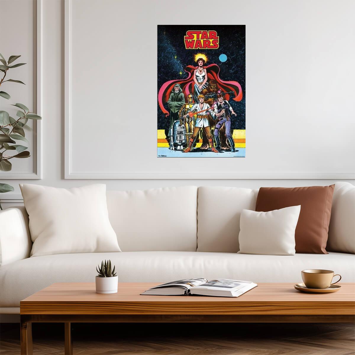 Star Wars Comic Book Art | Classic Trilogy Characters | Retro Style Poster - Movies & TV Poster