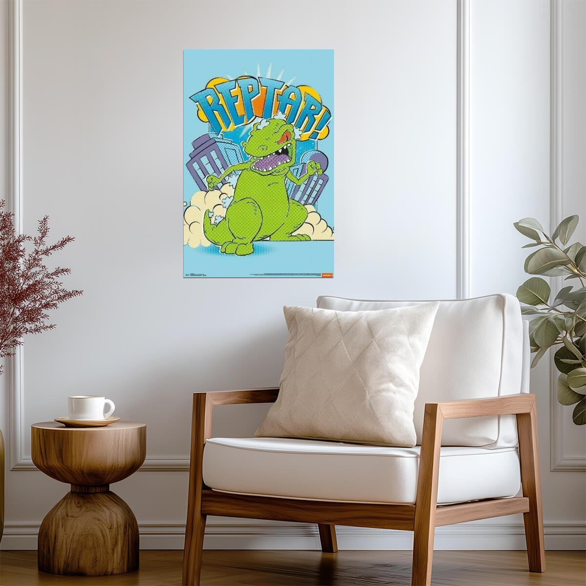 Rugrats | Reptar Attacks the City | Nickelodeon 90s Cartoon Poster - Movies & TV Poster