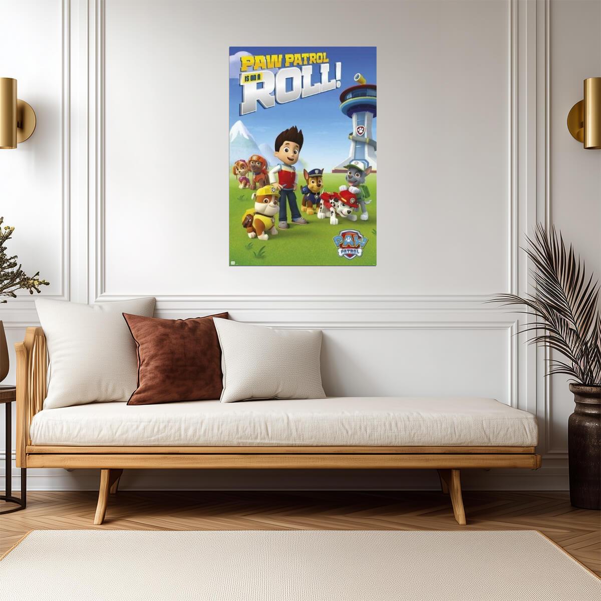 PAW Patrol is on a Roll | Nickelodeon Pups Poster | Kids Room Decor - Video Games Poster