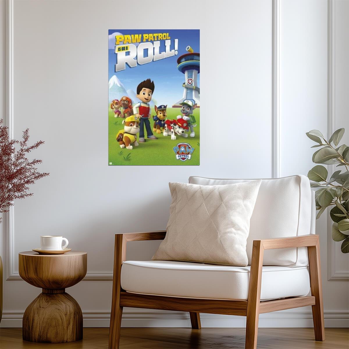 PAW Patrol is on a Roll | Nickelodeon Pups Poster | Kids Room Decor - Video Games Poster