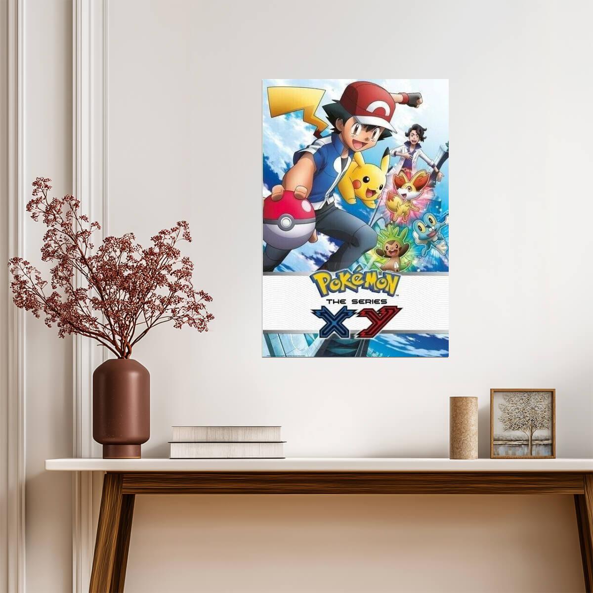 Pokémon XY The Series | Ash and his Pokémon | Kids Anime Poster - Anime Poster