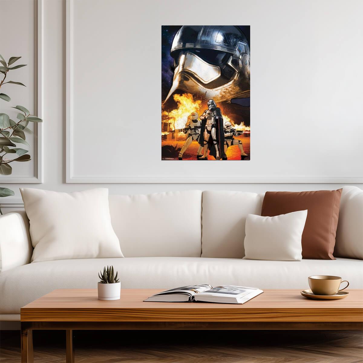 Star Wars: The Force Awakens | Captain Phasma & Stormtrooper Helmets | Movie Poster - Movies & TV Poster
