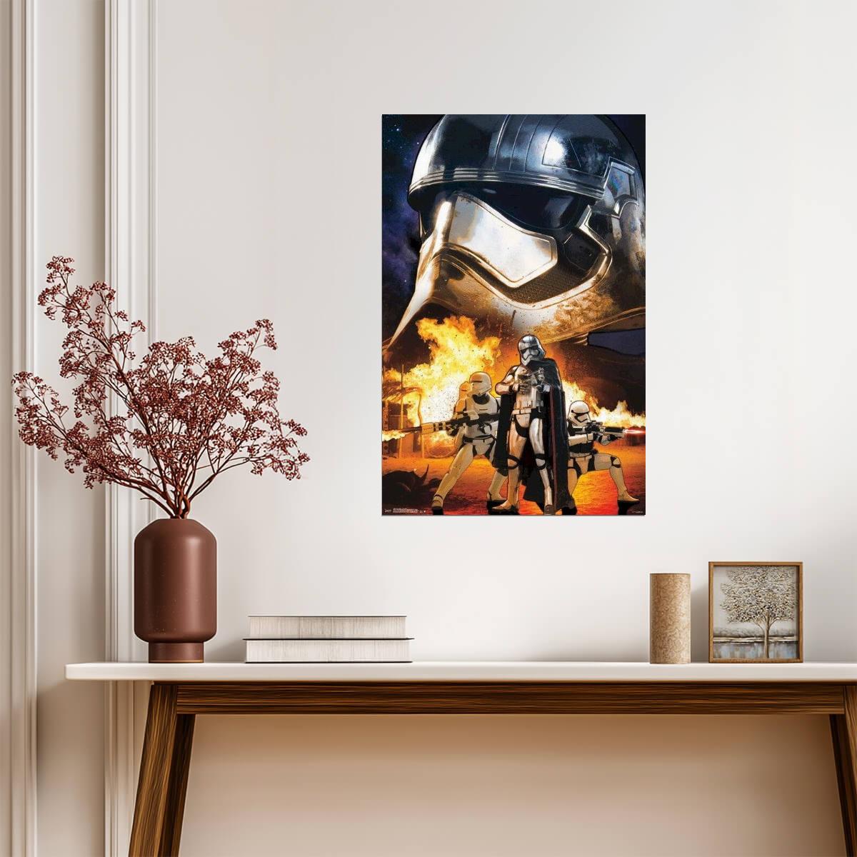 Star Wars: The Force Awakens | Captain Phasma & Stormtrooper Helmets | Movie Poster - Movies & TV Poster