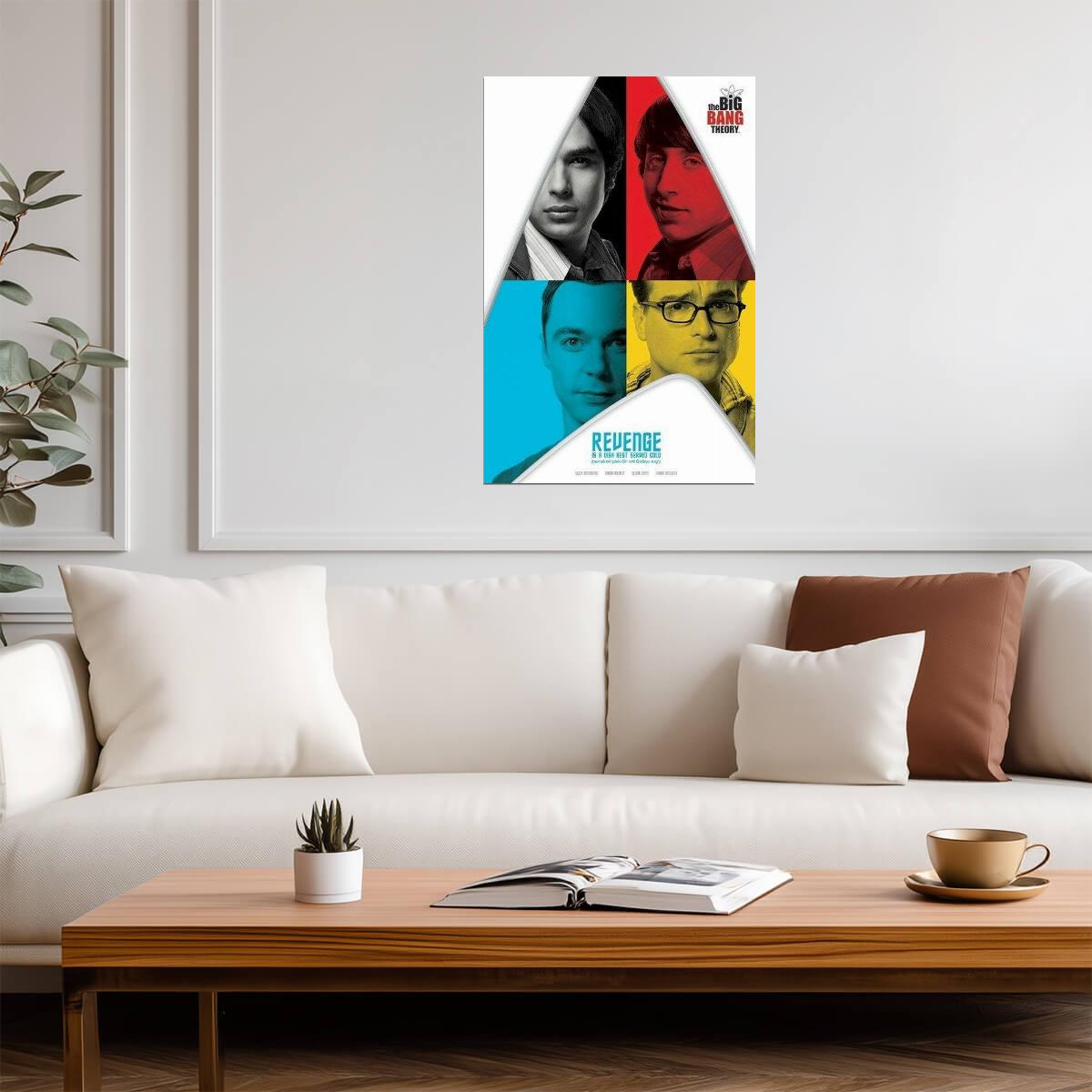 The Big Bang Theory | "Revenge is a Dish Best Served Cold" | Star Trek Parody Poster - Movies & TV Poster
