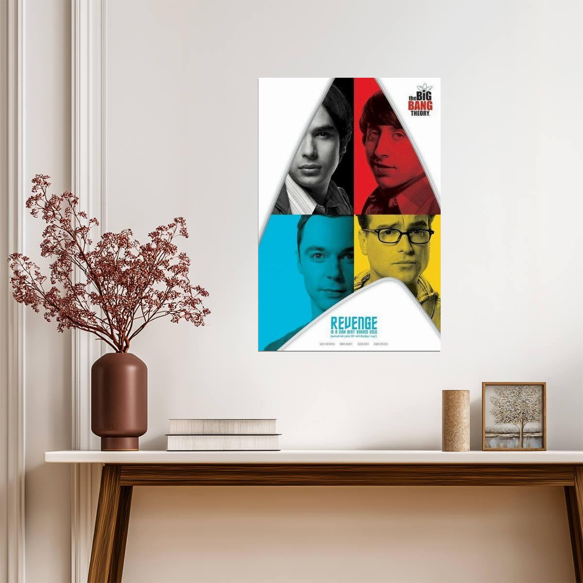 The Big Bang Theory | "Revenge is a Dish Best Served Cold" | Star Trek Parody Poster - Movies & TV Poster