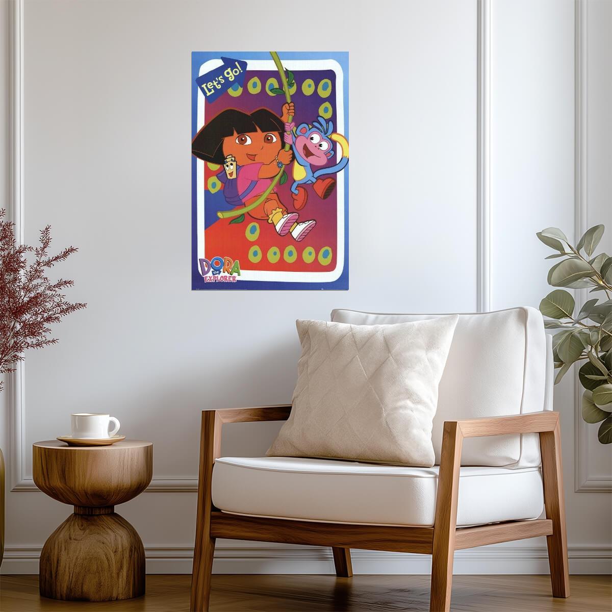 Dora the Explorer | "Let's Go!" Swing Poster | Nickelodeon Kids Cartoon - Movies & TV Poster